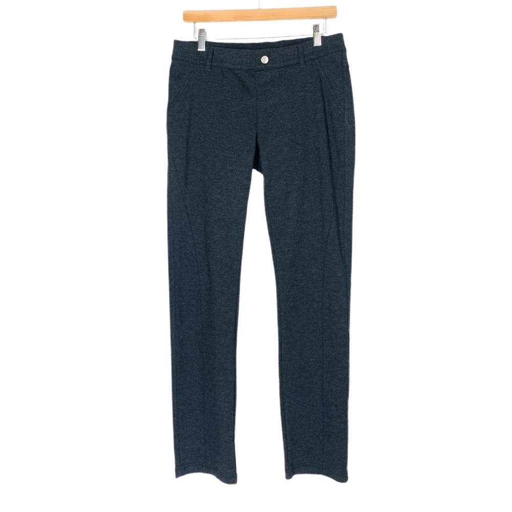 Columbia Women’s Pull on Pants Flat Front Ponte in Charcoal Gray Mid Rise Medium